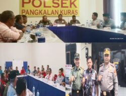 Polsek Pangkalan Kuras Laksanakan Rapat Koordinasi Pengamanan NATARU 2023