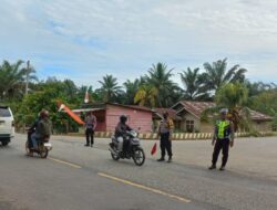 Tingkatkan Patroli di Daerah Rawan Laka Lantas, Polsek Pangkalan Lesung Sasar Persimpangan