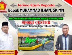 Milenial Rohul Alfa Syahputra Ucapkan Terima Kasih Kepada Muhammad Ilham Atas Pembangunan RTH Sport Centre Kepenuhan
