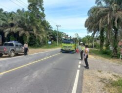 Polsek Pangkalan Lesung Patroli di Lokasi Rawan Lakalantas