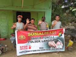 Polsek Langgam Giatkan Sosialisasi Saber Pungli