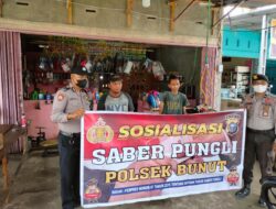 Sambangi Tempat Ini, Polsek Bunut Kembali Sosialisasikan Saber Pungli
