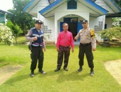 Pastikan Aman dan Lancar, Kapolsek Bunut Kerahkan Personil Pengamanan Ibadah Natal Tahun 2022