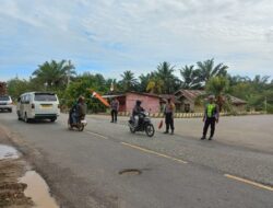 Jelang Tahun Baru 2023, Polsek Pangkalan Lesung Patroli di Jalan Lintas Timur