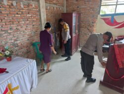 Personil Polsek Pangkalan Lesung Gelar Pengamanan Natal Dan Tahun Baru di Gereja