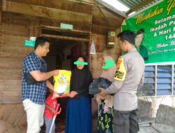 Giat Jumat Berkah, Polsek Teluk Meranti Kembali Salurkan Bantuan Sembako