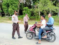 Polsek Kerumutan Gelar Operasi Yustisi, Berikan Teguran Lisan Kepada Pelanggar Prokes