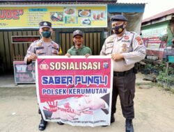 Edukasi Warga, Polsek Kerumutan Sosialisasikan Saber Pungli