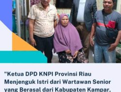 KNPI Riau Jenguk Istri dari Wartawan Asal Kampar ini, Apa Kabar Bupati Kamsol?