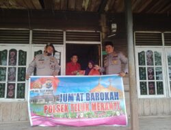 Polsek Teluk Meranti Kembali Salurkan Bantuan Kepada Warga Kurang Mampu