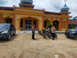 Pastikan Aman dan Nyaman di Tempat Ibadah, Polsek Pangkalan Lesung Lakukan Patroli