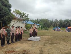 Polsek Kerumutan Hadiri Pelantikan Pramuka Penegak, Bantara dan Laksana di Lingkungan SMAN 1 Kerumutan