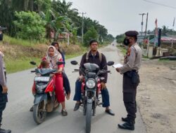 Polsek Kerumutan Gelar Operasi Yustisi, Berikan Teguran Lisan Kepada Pelanggar Prokes