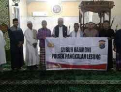 Sholat Subuh Berjamaah, Polsek Pangkalan Lesung Giatkan Subuh Harmoni di Masjid
