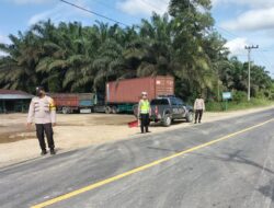 Polsek Pangkalan Lesung Patroli di Jalan Lintas Timur