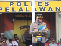 Polres Pelalawan laksanakan Apel Gelar Pasukan Operasi Keselamatan Lancang Kuning Tahun 2023