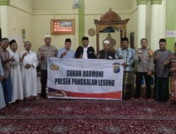 Polsek Pangkalan Lesung Gelar Subuh Harmoni di Masjid Mujahadah