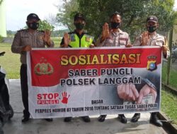 Upaya Pencegahan Pungli, Polsek Langgam Sosialisasi Saber Pungli Kepada Warga