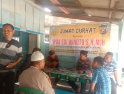 Bersama Warganya, Kapolsek Kerumutan Kembali Gelar Kegiatan Jumat Curhat