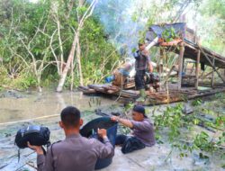 Kapolres Inhu Turunkan Tim Gabungan Dalam Penertipan Aktifitas PETI di Peranap, 66 Bocai di Musnahkan