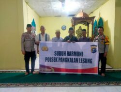 Tingkatkan Keimanan, Polsek Pangkalan Lesung Subuh Harmoni di Masjid Nurul Ikhsan