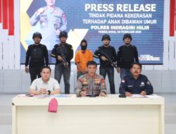 Polres Inhil Gelar Press Conference Kasus Kekerasan Anak Dibawah Umur