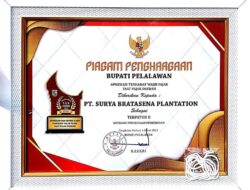 PT. Surya Bratasena Plantation Raih Penghargaan Tax Award 2023 Pembayaran Pajak Terpatuh II Dari Pemda Pelalawan