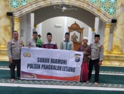 Kegiatan Rutin, Polsek Pangkalan Lesung Kembali Laksanakan Giat Subuh Harmoni