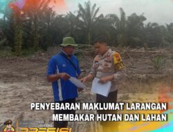 Sebarkan Maklumat Kapolda Riau, Polsek Ukui Antisipasi Karhutla