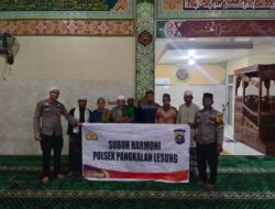 Polsek Pangkalan Lesung Rutin Laksanakan Giat Subuh Harmoni