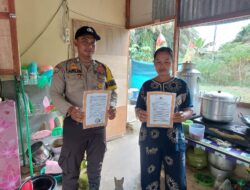 Cegah Karhutla, Polsek Bunut Sebarkan Maklumat Kapolda Riau
