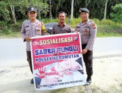 Kegiatan Rutin, Polsek Kerumutan Kembali Sosialisasi Sabar Pungli