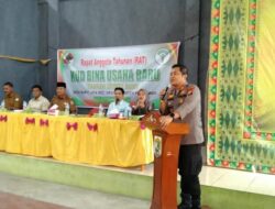 Kapolsek Penuhi Undangan Rapat Anggota Tahunan KUD Bina Usaha Baru Desa Bukit Jaya