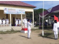 HUT Kabupaten Tulang Bawang Ke 26 , Camat Gedung Aji Melaksanakan Upacara