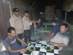 Cegah Gangguan Kamtibmas, Polsek Kerumutan Laksanakan Patroli Preventif terhadap Objek Vital