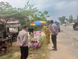 Polsek Pangkalan Lesung Laksanakan Pengamanan di Pasar Tumpah Ramadhan