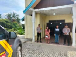 Polsek Ukui Berikan Bantuan Pengamanan Rumah Ibadah Gereja Dan Masjid