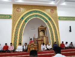 Berlangsung Aman, Kapolsek Teluk Meranti Hadiri Safari Ramadhan Bupati Pelalawan