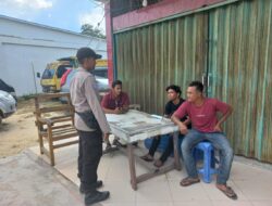 Polsek Langgam Gelar Operasi Yustisi di Desa Segati