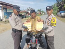 Upaya Pencegahan Karhutla, Polsek Kerumutan Sebarkan Maklumat Kapolda Riau