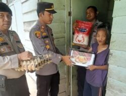 Bantuan Kemanusiaan Untuk Negeri, Polsek pangkalan Lesung Serahkan Bantuan Kepada Masyarakat