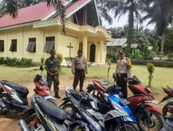 Jumat Agung, Polsek Kerumutan Pam Rumah Ibadah di Wilayah Hukumya