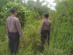 Cegah Karhutlah, Polsek Pangakalan Kerinci Pantau Lokasi Rawan Kebakaran