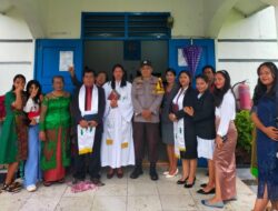 Ibadah Paskah, Polsek Bunut Melaksanakan Pengamanan di Gereja Wilayah Hukumnya