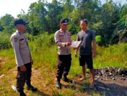 Sisir Lahan Rawan Kebakaran, Polsek Pangkalan Lesung Cegah Karhutla