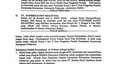 PT Sumber Sawit Sejahtera Diduga Ingkar Janji Terhadap MOU Dengan Masyarakat Desa Pangkalan Panduk, 15 Tahun Sudah Kebun Sawit Plasma Tak Kunjung Diserahkan