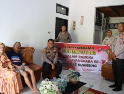 Tali Kasih di Hari Bhayangkara Ke-77, Kapolres Kuansing Melaksanakan Bakti Kesehatan Kepada Personil Yang Sakit Menahun
