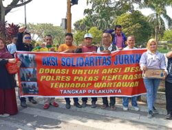 Puluhan Wartawan Di Rohul Gelar Aksi Solidaritas Atas Tindakan Kekerasan Empat Jurnalis Di Dusun Kali Kapuk