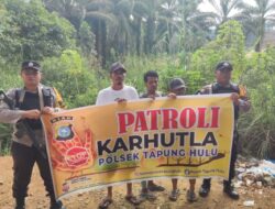 Polsek Tapung Hulu Gencar Laksanakan Sosialisasi Larangan Karhutla