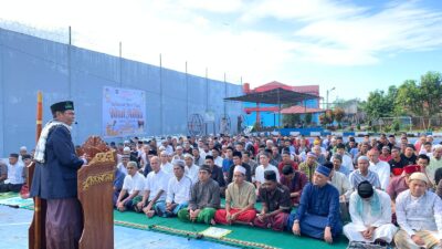 Lapas Narkotika Kelas IIA KANWIL KEMENKUMHAM SUMUT Laksanakan Sholat Eid Idul Adha